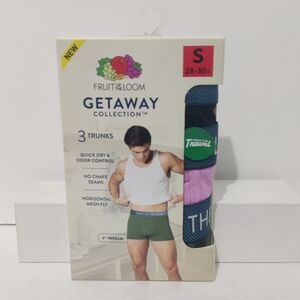 Fruit Of The Loom Size S Getaway Collection Trunk/Boxer Briefs 3-Pack NEW